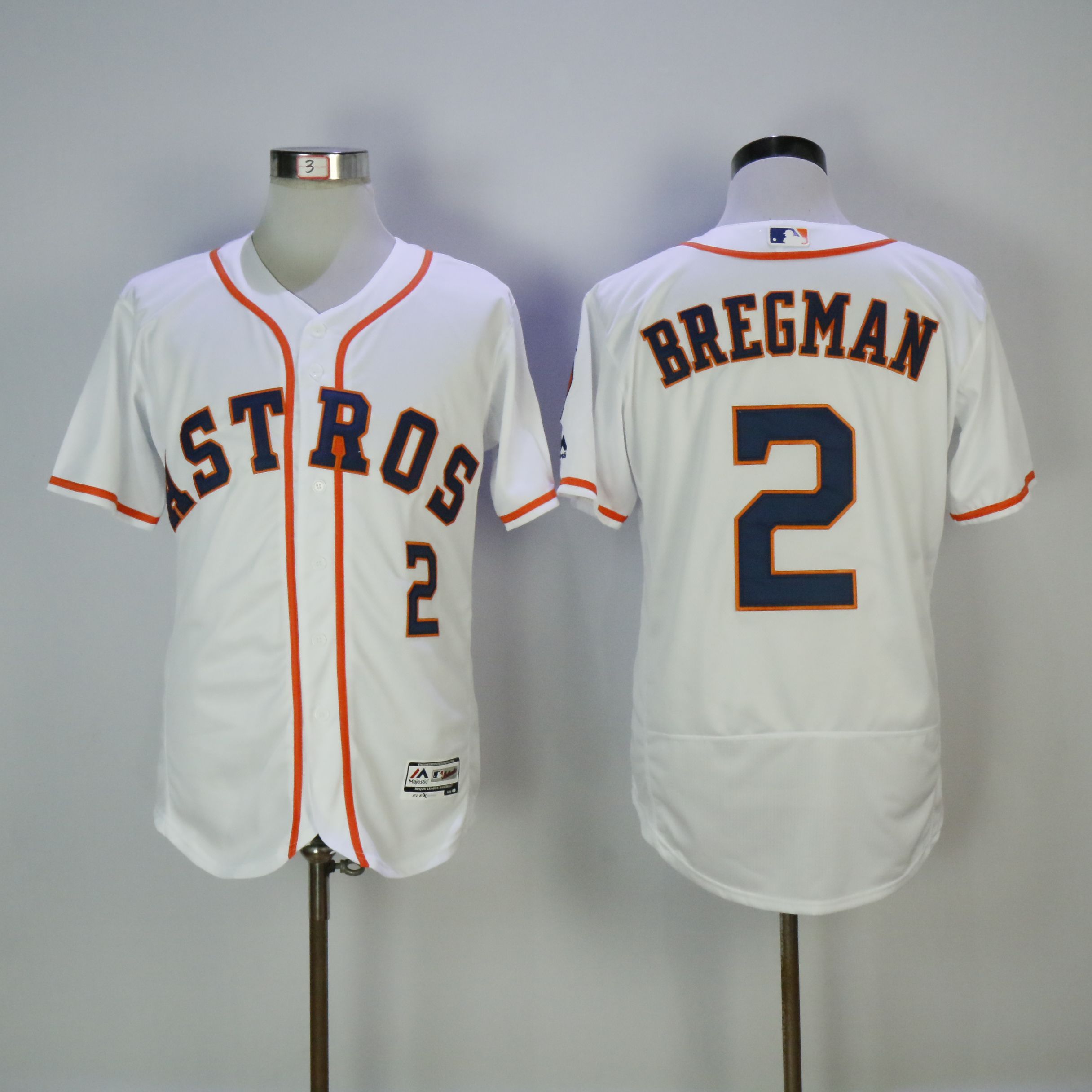 Men Houston Astros #2 Bregman White MLB Jerseys